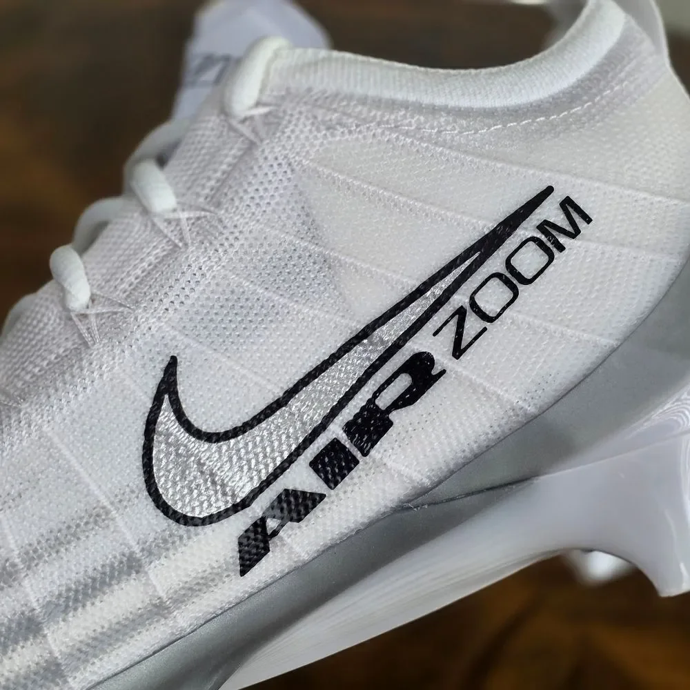 Nike Vapor Elite 1 Football Cleats White Metallic Silver Men’s Size 9 FB3288-100